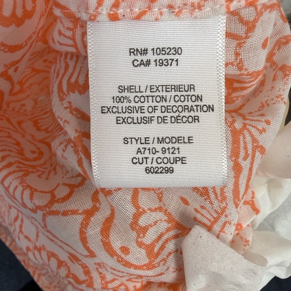 Soft Joie Orange and Cream Swim Coverup - Picture 5 of 14